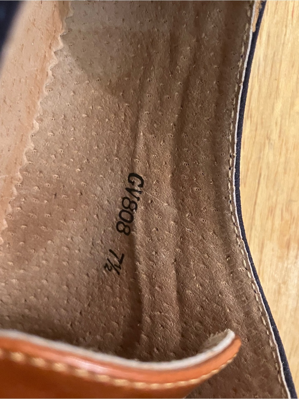 Men's Gino Vitale Two-Tone Brown and Black Derby Dress Shoes Size 7.5 - Picture 4 of 11